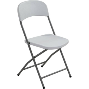 Sedia pieghevole Serena Group in polietilene e acciaio verniciato Bianco 43x43xh.83 cm