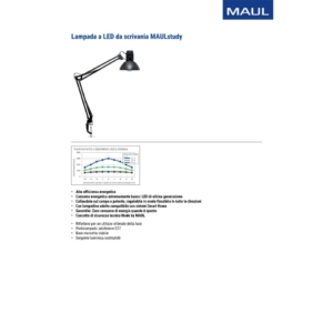 Lampada a LED da scrivania Study Maul Nero 82011-90