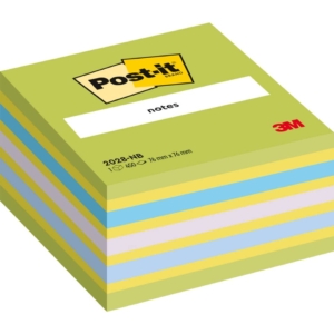 Foglietti riposizionabili Post-it® Cubo Neon - 76x76 mm - 2 Verde ultra, 4 Giallo neon, Blu ultra, Viola neon, Blu
