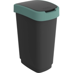 Cestino gettacarte Rotho Twist con coperchio basculante 50 litri - mistletoe Verde