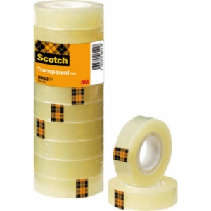 Nastri adesivi Scotch® 508 - 15 mm x 33 m - Trasparente (torre da 10 rotoli)