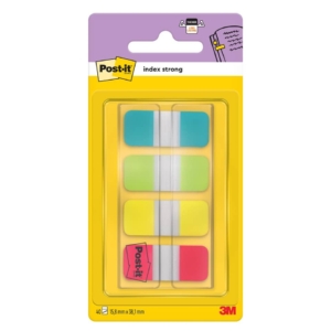 Segnapagina removibili Post-it® Index Strong Mini con dispenser Assortito - 676-ALYR-EU (conf.2)