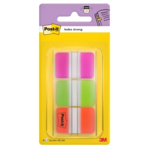 Segnapagina Post-it® Index Strong Medium 686 - Arancio, Rosa, Verde (conf.3 da 22)