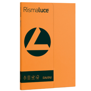 Carta colorata Favini Rismaluce colori forti 90g/m² A4 - risma da 100 fogli Arancio