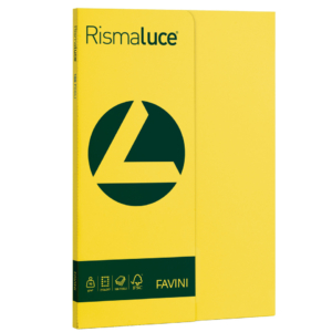 Carta colorata Favini Rismaluce colori forti 90g/m² A4 - risma da 100 fogli Giallo sole