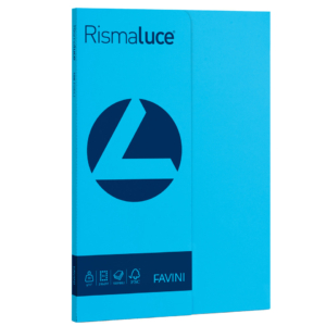 Carta colorata Favini Rismaluce colori forti 90g/m² A4 - risma da 100 fogli Azzurro