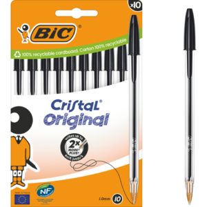 Penna a sfera BIC Cristal Original 1 mm nero - 516353 (conf.10)