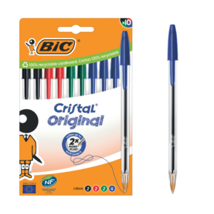 Penna a sfera BIC Cristal Original 1 mm colori assortiti - 516354 (conf.10)