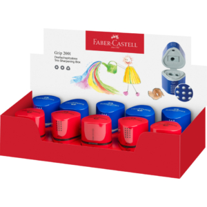 Temperamatite Grip 2001 Faber Castell - 3 fori - Assortito Rosso/blu