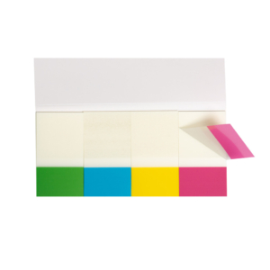Segnapagina Q-Connect Neon Assortito 19x43 mm (blister 4 blocchetti da 50)