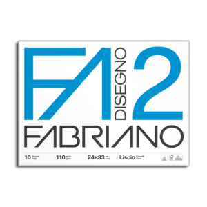 Album Fabriano F2 24x33 cm liscio - 110g/m² - punto metallico - liscio F4204105 (album da 10 fogli)