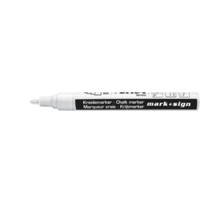 Pennarello a gesso liquido Lyra Bianco punta tonda 2-4 mm L4410001