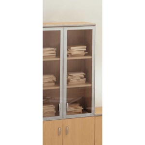 Anta alluminio-vetro Alessandria Unisit color Argento 45x90 cm destra