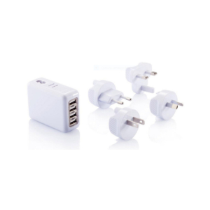 Adattatore universale per prese estere con quattro porte USB Bianco P820.373