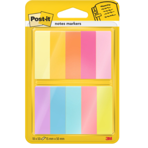 Segnapagina Post-It® Notes Markers In Carta - 12,7x44,4 mm - Jaipur (conf.10 blocchetti da 50 foglietti)