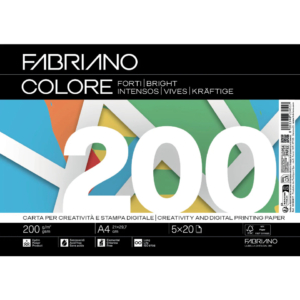 Carta colorata Copy Tinta 200g/m² Fabriano A4 - colori forti - 69121297 (risma 100 fogli)