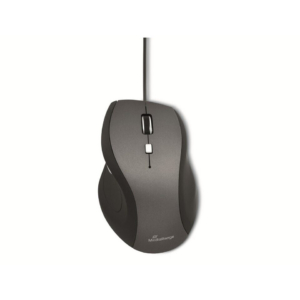 Mouse ottico Media Range 5 pulsanti con cavo 2400 dpi Nero/Grigio MROS202