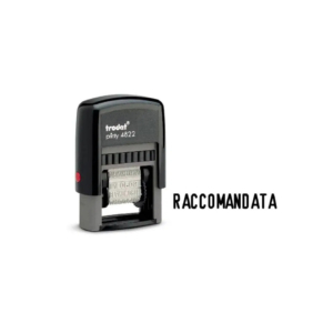Timbro polinome autoinchiostrante con 12 diciture commerciali TRODAT PRINTY