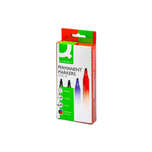Pennarelli indelebili Q-Connect punta a scalpello 1,5-5 mm Assortiti - KF26089 (conf.4)