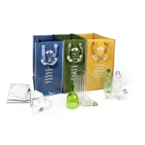 Set Contenitori raccolta differenziata Perfetto verde / giallo / blu 0468D (conf.3)