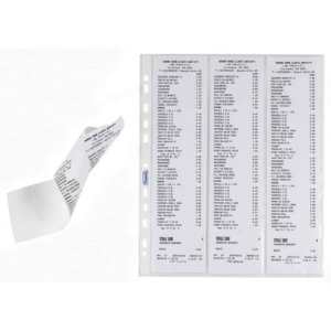 Buste perforate porta scontrini fiscali perforate Favorit - 22x30 cm - Trasparente (conf.10)
