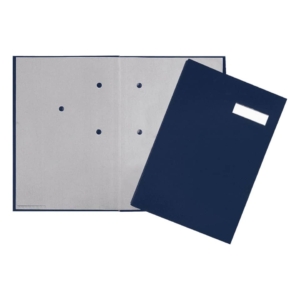 Libro firma Q-Connect 20 pagine 24x35 cm Blu KF31012