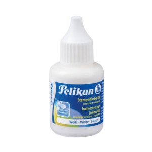 Inchiostro per timbri idrorepellente Pelikan tipo 84 flacone 30 ml Bianco