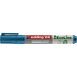 Pennarello per lavagne bianche Edding 28 EcoLine punta tonda - tratto 1,5-3 mm blu - 4-28003