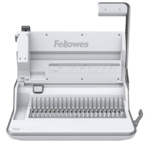 Rilegatrice 3 in 1 Fellowes Lyra a dorsi plastici, pinzatrice e perforatrice 2/4 fori Bianco