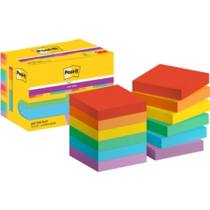 Foglietti Post-it® Super Sticky Playful - 47,6x47,6 mm - 90 foglietti cad. (conf.12 blocchetti)