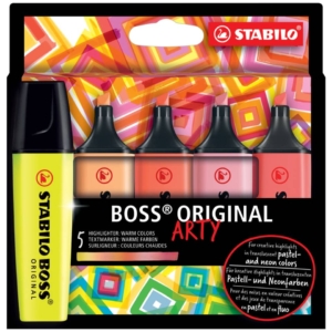 Evidenziatori Stabilo Boss Arty - colori caldi - 70/5-02-1-20 (conf.5)