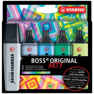 Evidenziatori Stabilo Boss Arty - colori freddi - 70/5-02-2-20 (conf.5)