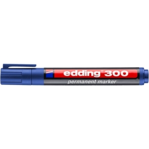 Pennarello indelebile Blu Edding 300 - punta conica - 1,5-3 mm