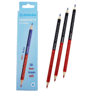 Matita bicolore per sillabe Donau rosso/blu anima sottile 330398