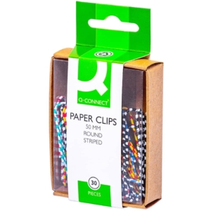 Fermagli zebra Q-Connect a strisce Assortito 50 mm - KF02027 (30 fermagli)