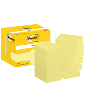 Foglietti riposizionabili Post-it® Notes Giallo Canary - Giallo canary - 38x51 mm (conf.12)