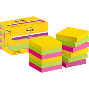 Foglietti Post-it® Super Sticky Notes - Rio De Janeiro Post-It - Assortito - 47,6x47,6 mm (conf.12 blocchetti)