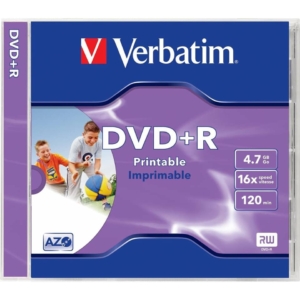 DVD Verbatim Verbatim - DVD+R - 4,7 Gb - 16x - Stampabile - Jewel case - 43508 (conf.10)