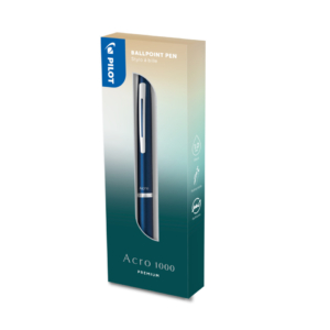 Penna a sfera a scatto Pilot Acroball 1000 1 mm colore Blu navy in confezione regalo - 011251