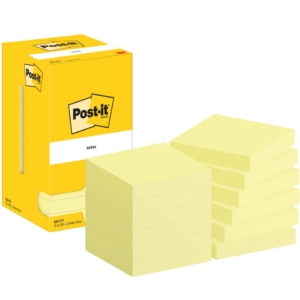 Foglietti riposizionabili Giallo Canary Post-it® 76x76 mm - 12 blocchetti da 100 fogli