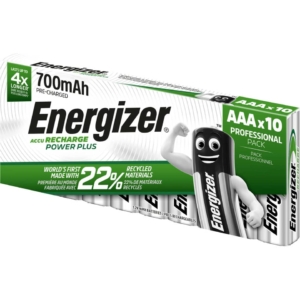 Batterie ricaricabili Energizer Power Plus Rech DP10 AAA - 700 mAh E300850100 (conf.10)