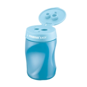 Temperamatite a 3 fori Stabilo Easy con serbatoio per destrimani - colori assortiti - 4502/2 (conf.3)