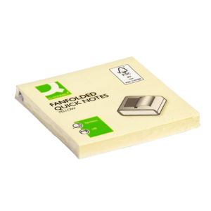 Foglietti riposizionabili a fisarmonica Q-Connect Z-Quick Notes 70g/m² Giallo 76x76 mm (12 blocchetti da 100 fogli)