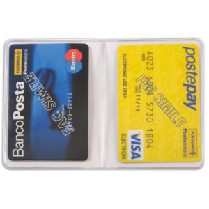 Portacard a due scomparti Alplast Trasparente - 890 - 6 (conf.50)
