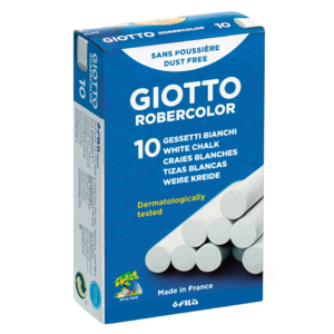 Gessi tondi bianchi GIOTTO Robercolor - F538700 (conf. da 10 pezzi)