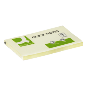 Foglietti riposizionabili Q-Connect 63g/m² Giallo 76x127 mm - KF10503 (12 blocchetti da 100 fogli)