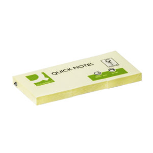Foglietti riposizionabili Q-Connect 63g/m² Giallo 38x51 mm - KF10500 (12 blocchetti da 100 fogli)