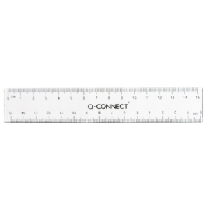 Righello Q-Connect Trasparente 15 cm KF00583