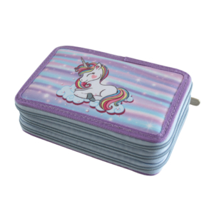 Astucci a 3 zip Donau fantasia unicorno - 322245019 (conf.3)