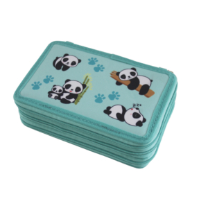 Astuccio a 3 zip Donau fantasia panda - 322245021 (conf.3)